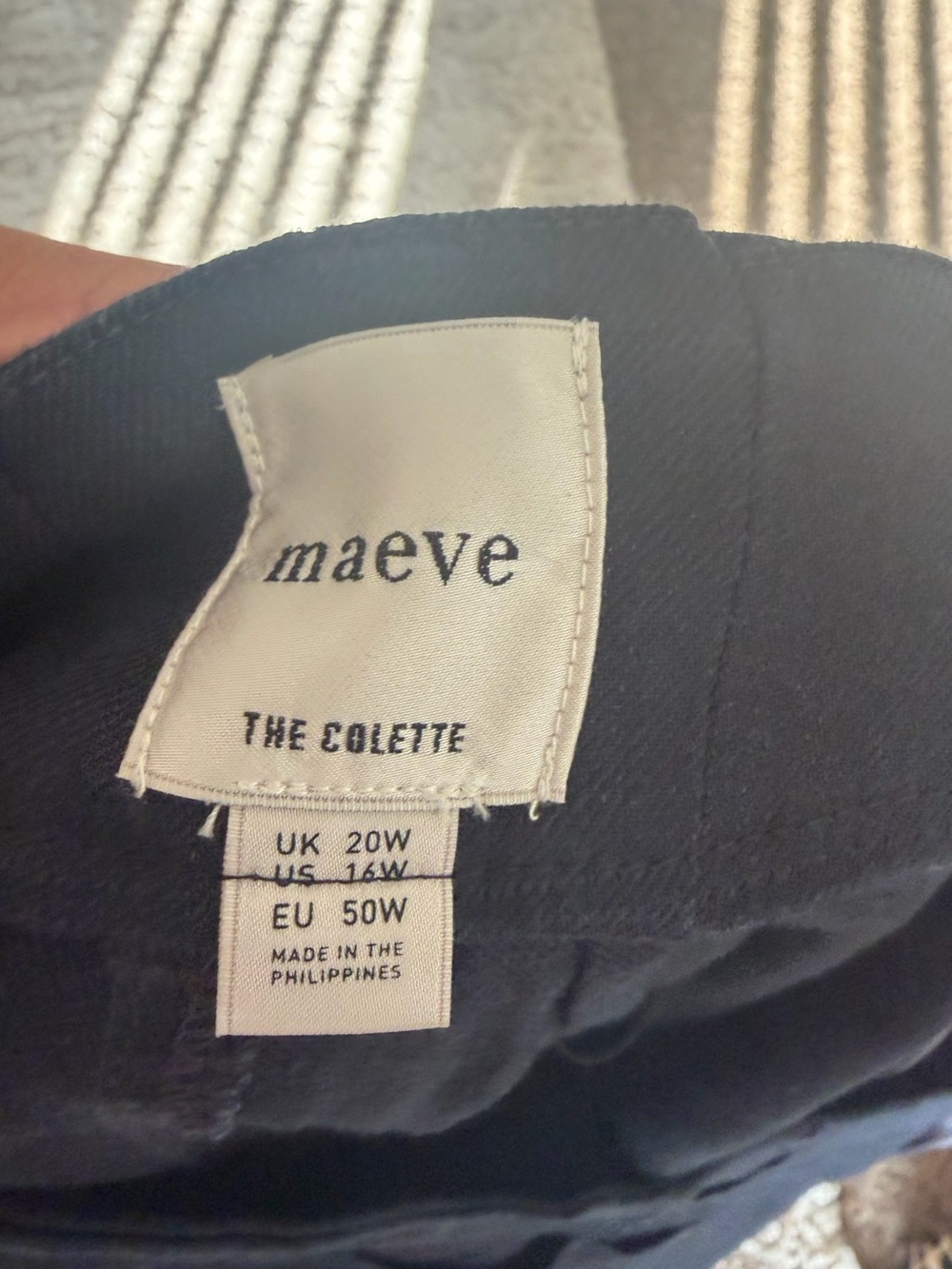 Maeve Colette Linen Stretch Wide Leg Pants Women Size 16W Dark Navy - Picture 5 of 6